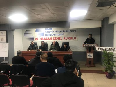 ELEKTRİK MÜHENDİSLERİ ODASI DİYARBAKIR ŞUBESİ 24. OLAĞAN GENEL KURULU YAPILDI.