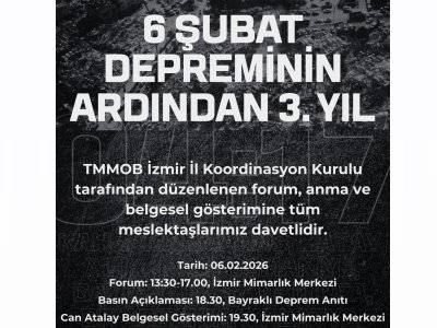 6 ŞUBAT DEPREMİNİN 3. YILINDA UNUTMUYORUZ, UNUTTURMUYORUZ!