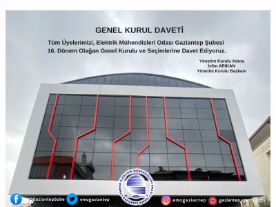 ŞUBEMİZ 16. OLAĞAN GENEL KURULUNA DAVET