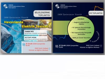 SMM ÜYELERİMİZE YÖNELİK HAVUZLARDA ELEKTRİK TESİSATI BİLGİLENDİRME VE ÜYE TOPLANTISI