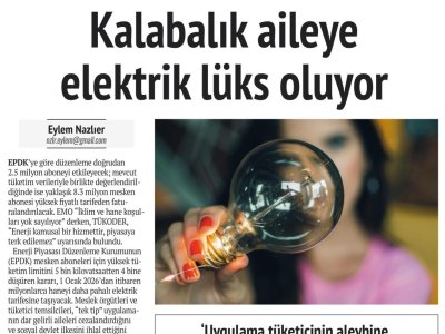 KALABALIK AİLEYE ELEKTRİK LÜKS OLUYOR (GÜNLÜK EVRENSEL, 19.01.2026)