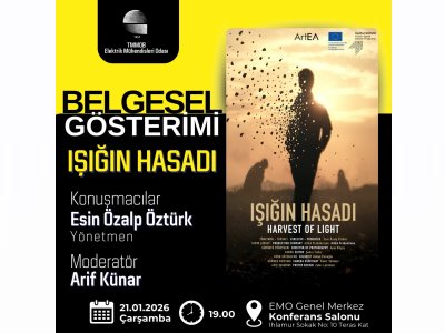 `IŞIĞIN HASADI` BELGESELİ EMO`DA GÖSTERİLECEK