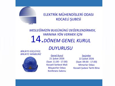 ŞUBEMİZ 14. OLAĞAN GENEL KURUL HAZİRUN LİSTESİ ASKI VE İTİRAZ SÜRELERİ