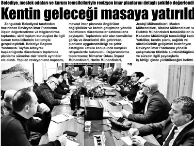 KENTİN GELECEĞİ MASAYA YATIRILDI