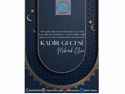 KADİR GECESİ MÜBAREK OLSUN.