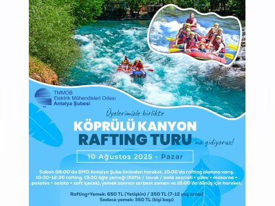 KÖPRÜLÜ KANYON`DA RAFTİNG ETKİNLİĞİNDE BULUŞALIM!