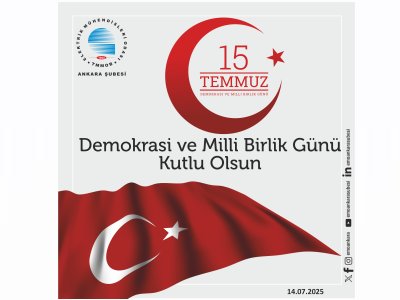 15 TEMMUZ DEMOKRASİ VE MİLLİ BİRLİK GÜNÜ KUTLU OLSUN