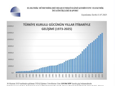 TURKIYE ELEKTRIK ENERJISI ISTATISTIKLERI HAZIRAN 2025 YAYIMLANDI