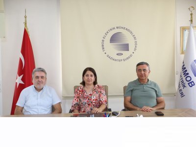 TOROSLAR EDAŞ DAĞITIM DİREKTÖRÜ MEHMET KAYACI, GAZİANTEP DAĞITIM OPERASYONLARI BÖLGE MÜDÜRÜ REFİK BOLAT  ŞUBE BAŞKANIMIZ İSLİM ARIKAN’I ZİYARET ETTİ.