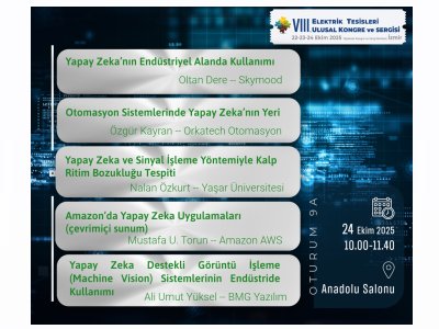 ETUK 2025 - 9A OTURUMU - YAPAY ZEKA UYGULAMALARI