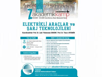 EMO 7. AKADEMİK KAMP DERSLERİ VE KADROSU YAYIMLANDI