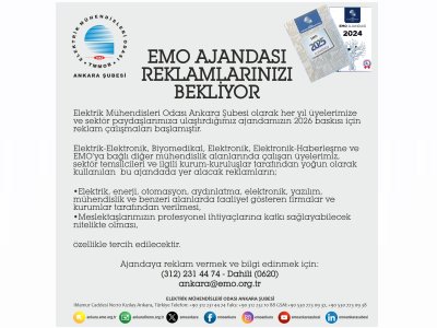EMO AJANDASI REKLAMLARINIZI BEKLİYOR