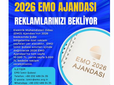 2026 EMO AJANDASI REKLAMLARINIZI BEKLİYOR