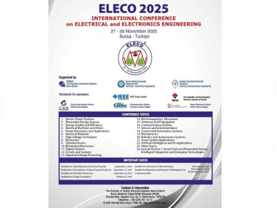 ELECO 2025 ULUSLARARASI ELEKTRİK VE ELEKTRONİK MÜHENDİSLİĞİ KONFERANSI BAŞLIYOR