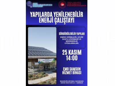 YAPILARDA YENİLENEBİLİR ENERJİ ÇALIŞTAYI