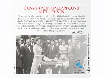 DÜNYA KADIN HAKLARI GÜNÜ KUTLU OLSUN