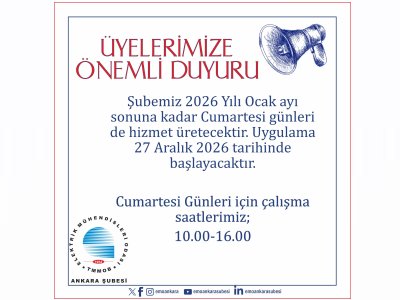 ÜYELERİMİZE ÖNEMLİ DUYURU