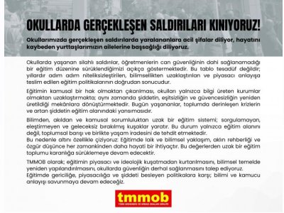 OKULLARDA GERÇEKLEŞEN SALDIRILARI KINIYORUZ!
