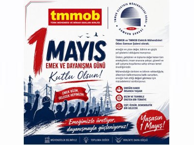 1 MAYIS EMEK VE DAYANIŞMA GÜNÜ KUTLU OLSUN