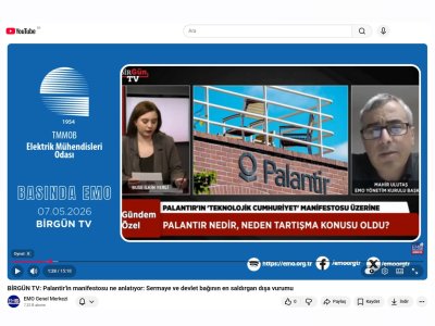 EMO YÖNETİM KURULU BAŞKANI MAHİR ULUTAŞ BİRGÜNTV`DE
