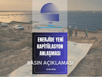 ELEKTRİK MÜHENDİSLERİ ODASI BASIN AÇIKLAMASI:
